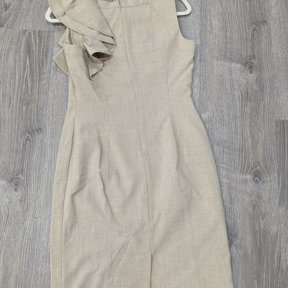 Elegant Beige One-Shoulder Dress